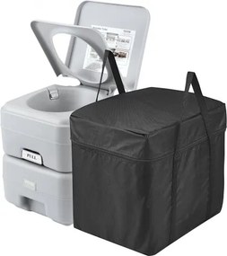 VEVOR Draagbaar toilet voor kamperen, draagbaar toilet met draagtas, 5,3 gallon afvalwatertank en 3,2 gallon spoeltank, toiletstoel met drukknop voor doorspoelen, lekvrij en geurloos reistoilet voor kampeerders