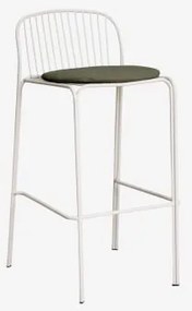 Pack Van 4 Hoge Tuinkrukken Van Staal Anerina ↑75 Cm & Gardenia Wit & Groen – Intens Olijf - Sklum