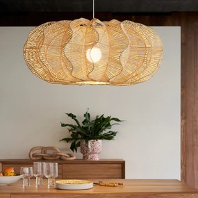 Hanglamp van gevlochten rotan, Awan