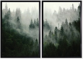 Ingelijste digitale prints Whispering Pines, 2-delig