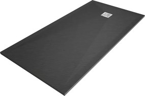 Mexen Stone+ rechthoekige composiet douchebak 200 x 90 cm, antraciet - 44719020