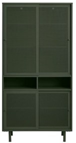 Hoge Kast Groen Metaal - 90x40x180cm.