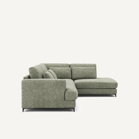 Omvormbare hoekbank rechts, van stevig katoen, MARSILE
