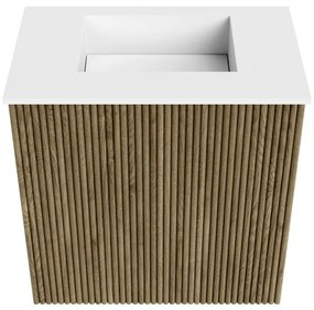 Mondiaz Joya 40cm toiletmeubel dusk met wastafel faye midden zonder kraangat talc