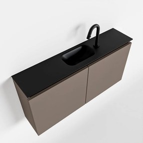 Mondiaz Ture 100cm toiletmeubel smoke met wastafel urban midden 1 kraangat