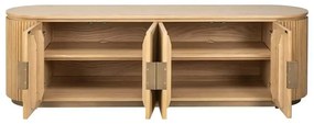 Richmond Interiors Belfort Ovaal Tv-meubel Eiken Met Ribbels - 185x45x56.5cm.