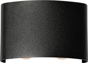 Buiten wandlamp zwart incl. LED 4-lichts IP54 - Silly