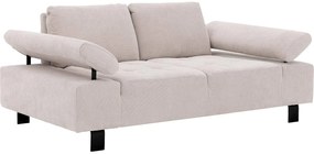 Goossens Bank Alvin wit, stof, 2,5-zits, modern design