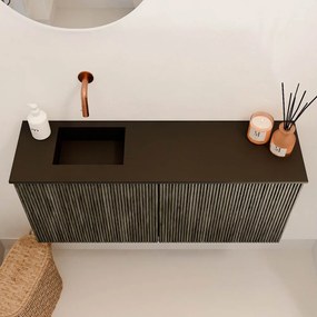 Mondiaz Joya 90cm toiletmeubel shadow met wastafel faye links zonder kraangat urban
