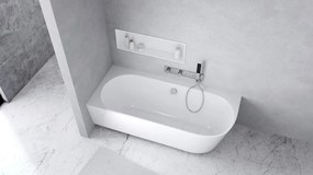 Polysan Sussi half vrijstaand bad links 170x70cm wit