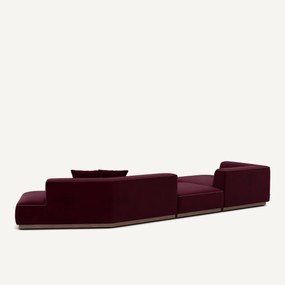 Open hoekbank links XL fluweel, Jacopo