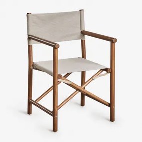 Pakket Van 4 Olivia Opvouwbare Tuinregisseursstoelen In Acaciahout Beige - Semoline - Sklum