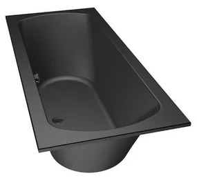 Xenz Lagoon Duobad - 170x75x53 - afvoer Midden - acryl - ebony 6927-29