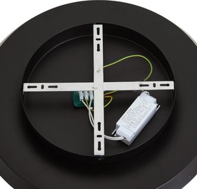 Moderne plafondlamp mat zwart incl. LED 3-staps dimbaar - Sombra