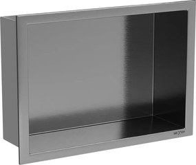 Mexen X-Wall-R nisplank met flens 30 x 20 cm, gepolijst gun grijs - 19E0302010
