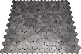Zelfklevende Mozaïektegels Metaal | Mini Hexagon 3D Antraciet | 29,8×30,7 cm | Keuken, Bad &amp; WC