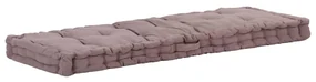 vidaXL Palletvloerkussen 120x40x7 cm katoen taupe