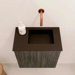 Mondiaz Joya 40cm toiletmeubel shadow met wastafel faye rechts zonder kraangat urban