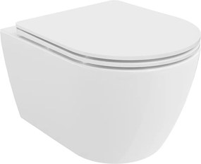 Mexen Carmen wc-pot Rimless met softclose slim zitting, duroplast, witte glans - 30880300