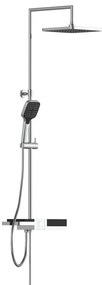 Schutte Blueperl regendoucheset met shampoo houder chroom
