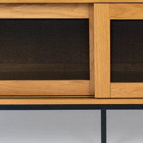 Zuiver Hardy Tv-meubel Met Schuifdeuren Eiken - 160x45x60cm.