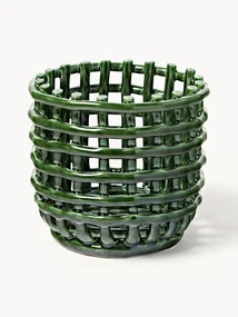 Handgemaakte opbergmand Nalan van keramiek, H 15 cm