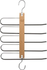 5Five Klerenhanger - Hout en Metaal - Voor 5 Broeken - 33x49 cm