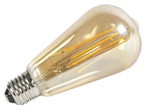 Set van 3 E27 dimbare LED lampen ST64 goud 5W 450 lm 2200K