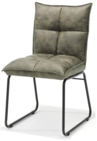 Eetkamerstoel - Soft - stof Cowboy retro lederlook Olijfgroen