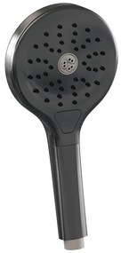 Brauer Stripe opbouw regendouche met 25cm hoofddouche en 3 standen handdouche gunmetal geborsteld PVD