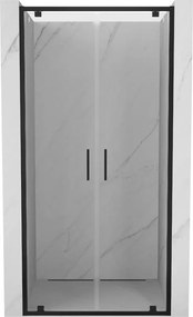 Mexen Exo dubbele draaideur douchedeur 100 cm, transparant, zwart - 8182-100-000-70-00