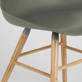Zuiver Albert Kuip Groene Kuipstoel Met Houten Poten
