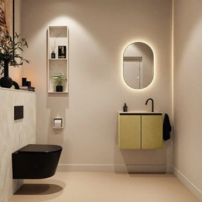 Mondiaz Ture DLux toiletmeubel 60cm oro met wastafel ostra midden met kraangat