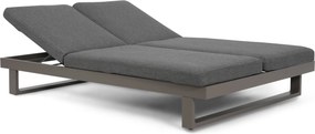 Lifestyle Garden Furniture Massimo Ligbed Met Kussen Antraciet/dark Grey Aluminium Grijs