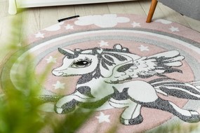 Tapijt PETIT   PAARDJES ROND rozekleuring