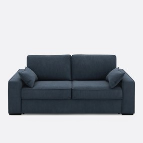 Slaapbank van fluweel, 2, 3 of 4 zits, Comfort Bultex®, Cecilia