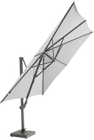 4 Seasons Outdoor Siesta PREMIUM parasol 300 x 300 cm mid grey, antraciet frame Parasol   antraciet weerbestendig