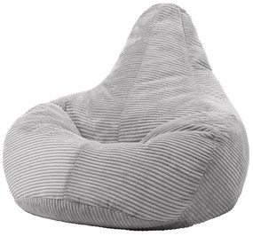 Cloudy Cord Zitzak Stoel - Grijs