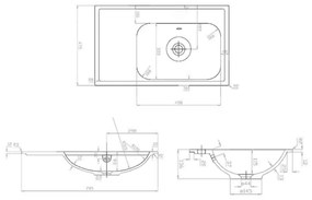 Best Design Splash badkamermeubel 80cm zonder kraangat wit glans