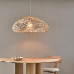 Hanglamp in gevlochten rotan, Titou