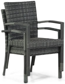 Tuinset 6 personen 217 cm Wicker Grijs Domani Furniture Albergo/Young