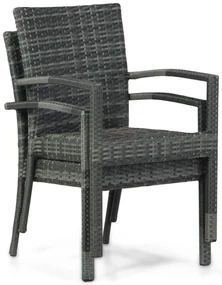 Tuinstoel Wicker Grijs-antraciet Domani Furniture Albergo