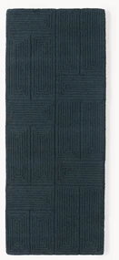 Handgetufte wollen loper Alexia met geometrisch patroon