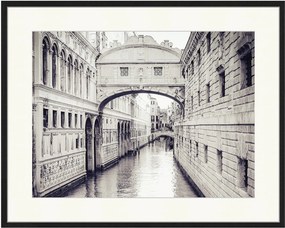 Ingelijste digitale print Bridge Of Sighs In Venice