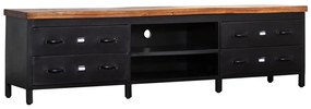 Eleonora Industrieel Tv-meubel Hout En Staal 205 Cm - 205x42x55cm.