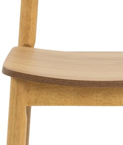 ZARION Natuurlijk Eiken - HOUTEN STOEL VOOR KEUKEN, WOONKAMER, RESTAURANT