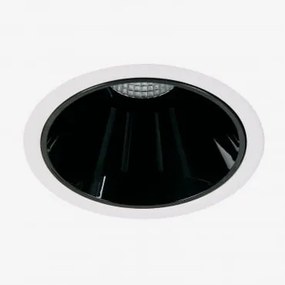 Downlight Led Inbouwspot Met Ronde Rand Ø8 Cm Voor Buitengebruik In Aluminium Luisiana Wit – Zwart & 8 W & 38º & Neutraal Wit 3500k - Sklum