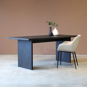 Zwarte Eettafel Minimalistisch 180x90 Cm - 180 X 90cm.
