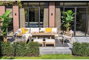 Garden Impressions Alora lounge dining set 5-delig links - grey sand