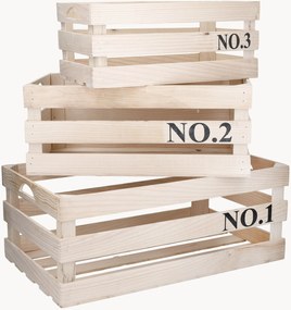 Paulownia houten kratten Roberto, 3-delig